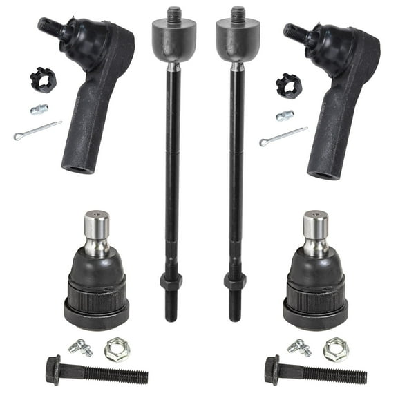 Detroit Axle - 6pc Front Suspension Kit for Ford 09-2012 Escape, 10-11 Mazda Tribute Mercury Mariner, 4 Inner and Outer Tie Rod Ends 2 Lower Ball Joints Replacement