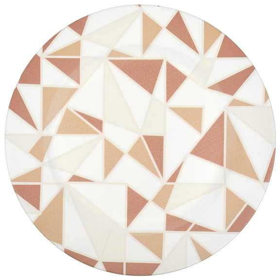 Koyal Wholesale Modern Geometric Shapes Acrylic Charger Plates for Weddings Birthdays Quinceaneras Bridal Set of 4