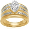Forever Bride 1/4 Carat T.W. Diamond 18kt Yellow Gold over Sterling Silver Bridal Set