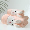thumbnail image 6 of Easter Bunny Bath Towel Set | Thickened Coral Velvet | Quick-Dry & Highly Absorbent | 75X35Cm & 70X140Cm Towels | Soft Polyester Holiday Bath Set, 6 of 6