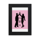thumbnail image 1 of El deseo de la pareja es mutuo. Marco de Fotos de escritorio imagen Arte Negro Pintura 5x7 pulgadas, 1 of 4