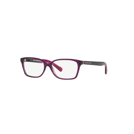 Michael Kors Women's MK4039 3222 54 Rectangle Plastic Purple Clear Eyeglasses