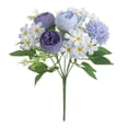 thumbnail image 2 of Peones Flores Artificiales Rosa de Seda Y Ramo de Peones 30cm para Decoración Del Hogar Boda Flor Artificial de Pared Portable, 2 of 2