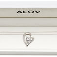 thumbnail image 4 of ALOV Jewelry Sterling Silver Father and Daughter Love Heart Cubic Zirconia Pendant Necklace, 4 of 7