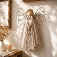 thumbnail image 3 of Christmas Fabric Angel Hanging DIY Craft Kit, Handmade Ornament Project for Holiday Wall and Tree Decor, Design A, 6.30 in, 3 of 6