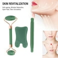 thumbnail image 3 of Gua Sha Scraping Roller, Wrinkle Removal Trigger Point Reduce Spot Physical Jadestone Face Roller  for Back Green,White, 3 of 7