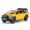 thumbnail image 4 of 1:32 Dodge RAM 1000 TRX Mammoth Picku coche en miniatura de aleación sonido y luz tirar hacia atrás juguete para niños coleccionables regalo de cumpleaños,Amarillo, 4 of 6