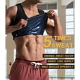 thumbnail image 4 of Men's Sweat Shapewear Premium Slimming Workout Vest Trainer Heat Trapping Tank Top Compression Shirt, 4 of 6