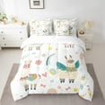 thumbnail image 2 of Erosebridal Alpaca Bedding Sets Twin Size For Teens,Rainbow Bowknot Comforter Sets with Sheets,Cartoon Room Decorative,Breathable,7-Piece, 2 of 5