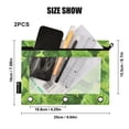 thumbnail image 3 of ALAZA 2 Pack Pencil Pouch Green Camouflage Leaves Pencil Case for 3 Ring Binder Clear Window Pencil Bag Organizers, 3 of 6