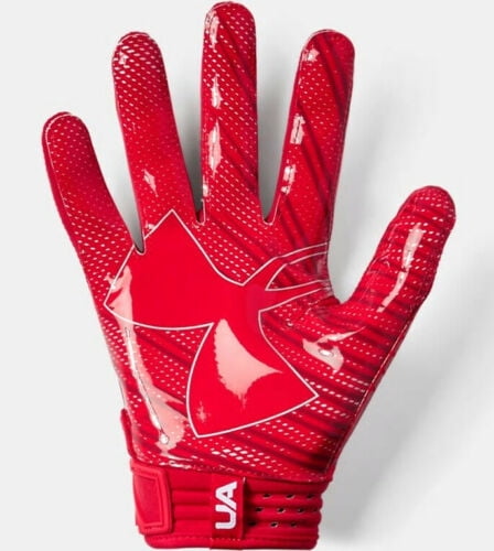 Under armour hotsell football gloves red