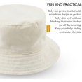 thumbnail image 4 of Cotton Baby Sun Hat Infant Toddler Boys Girls Bucket Hats Summer Sun Protection Kids Beach Caps, 4 of 5