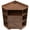 Brown, variant on Corner Storage Shelf with USB Ports & Outlets, 6-Cubby Wooden Bookshelf, Industrial Organizer for Small Spaces, Study/Playroom/Living Room