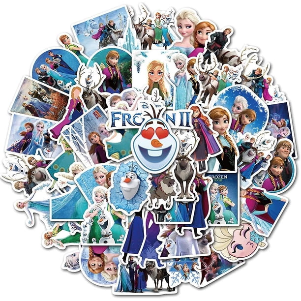 50 Uds pegatinas de Frozen YONGSHENG vinilo impermeables para botella de agua equipaje bicicleta coche