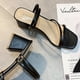 thumbnail image 2 of Sandalias Sandalias Tacón para Mujer Ropa Abrigo para Mujer Zapatos Mujer Con Correa (Negro 38), 2 of 9