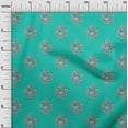 thumbnail image 3 of oneOone Polyester Spandex Turquoise Green Fabric Block Quilting Supplies Print Sewing Fabric By The Yard 56 Inch Wide, 3 of 6