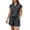 Black, variant on Women's Two Piece Set, Short Sleeve Button Down Top and Drawstring Waist Shorts, Casual Matching Outfit, Lounge Set and Vacation Outfits for Women-Black