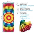 thumbnail image 2 of Colorful Rainbow Tie Dye Spiral Pattern Hot Yoga Mat Towel Non Slip for Hot Yoga - Quick-Drying Yoga Mat Cover with 4 Corner Pockets with Travel Bag - Hot Yoga Towel Non Slip 70"x26", 2 of 6