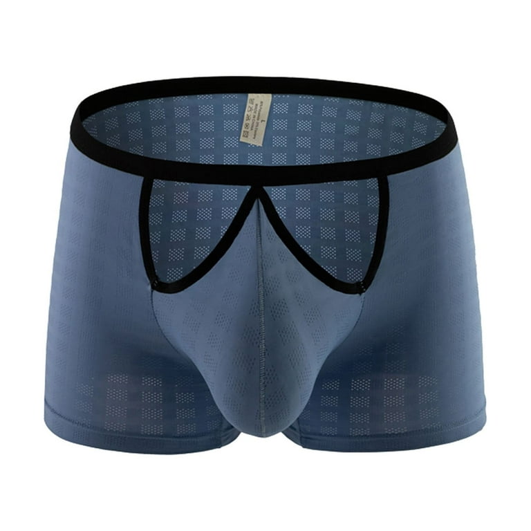 Zuwimk Men Underwear,Men's Briefs Breathable Comfortable Mesh Underwear  Black,L