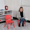 thumbnail image 2 of Flash Furniture Chaise d'École Empilable en Plastique Rouge avec 10,5'' de Hauteur de Siège, 2 of 5