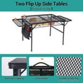 thumbnail image 5 of Nice C Folding Grill Table, Camping Table, Tailgate Tables, Grill Tables, Outdoor, Metal Folding Adjustable Height&Width, Mesh Net, Carry Handle, 5 of 7