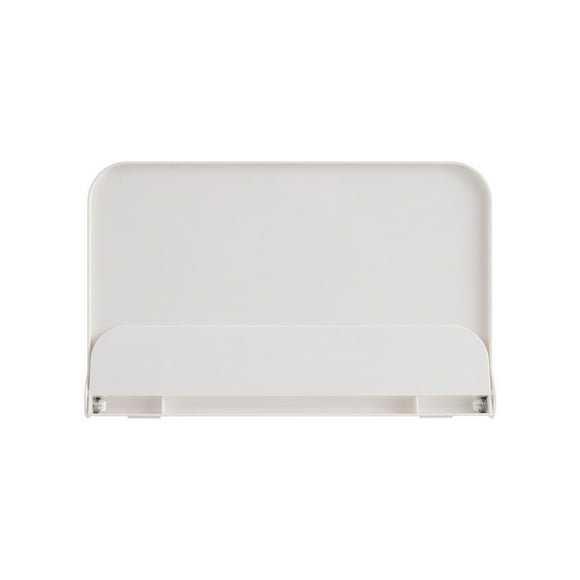 Wdhugt Foldable Plastic Shelf Bathroom Toilet Bedside Mobile Phone Wall Hanging Hole Wall Mounted Organizer White Color 17.5X11.3Cm 1Pc