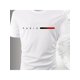 thumbnail image 1 of Men's Sporty Casual Short Sleeve T-Shirt with Print & Horizontal Stripes - Loose Fit Round Neck Summer Tee, Breathable Fabric for Daily Wear & Outings, Hand Wash Only, Outdoor Activitie, 1 of 7