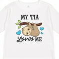 thumbnail image 4 of Inktastic My Tia Loves Me with Sloth and Hearts Boys or Girls Long Sleeve Toddler T-Shirt, 4 of 5