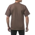 thumbnail image 2 of Pro Club Men's Heavyweight Cotton Short Sleeve Crew Neck T-Shirt,Brown,XL - Tall, 2 of 5