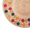 thumbnail image 4 of Jaipur Art And Craft Modern 200x200 CM (6.67 x 6.67 Square feet)(78 x 78.00 Inch)Multicolor Round Jute AreaRug Carpet throw, 4 of 4