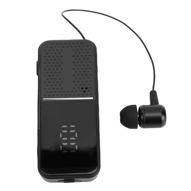 Auricular Inalámbrico Retráctil, Cable Elástico Invisible 31 Cm, Auriculares V6.0, Micrófono Con Ruido Cancelación, 50H Uso, Vibración Llamadas, Para Trabajo