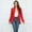 Red, variant on Baqcunre Crop Tops Women's Autumn And Winter Fashion Ruffle Button Long Sleeve Short Suit Blazer For Women 2023 Fall Outfits Beige L