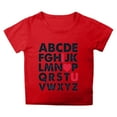 thumbnail image 1 of JAKANYQ Hauts d'Été pour Enfants en Bas Âge Manches Pétales Col Rond Décontracté Couleur Unie T-Shirts Rouge 10-11 Ans, 1 of 4