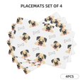 thumbnail image 2 of Placemats Set Of 4 / 6, Funny French Bulldog Bones Placemats For Dining Table Indoor/Outdoors Heat Resistant Washable Placemats 18" X 12", 2 of 8