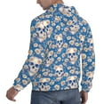 thumbnail image 6 of Naloa white Skull daisy in water Men's Casual Hooded Collar Drawstring Hoodies Pullover Sweatshirts Casual Long Sleeve Shirts-3X-Large, 6 of 7