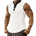 thumbnail image 2 of Men's Tank Tops Summer Men's Solid Color Fashionable Sports Sleeveless Top Casual Men's Sleeveless Round Neck Top, 2 of 3