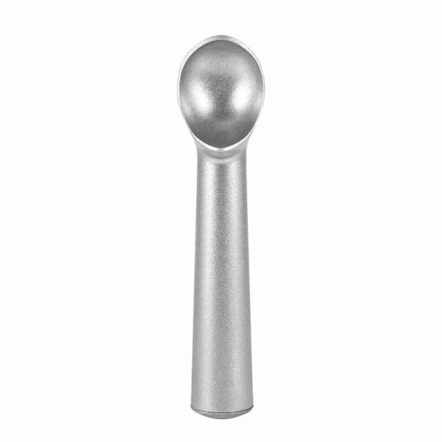 Cuchara para helado portátil Nikou de metal antiadherente y anticongelante Plata mate