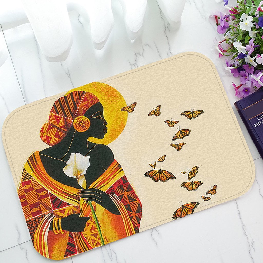 GCKG African Woman NonSlip Doormat Indoor/Outdoor/Bathroom Doormat 23.