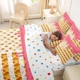 thumbnail image 4 of Erosebridal Waffle American Flag Bedding Comforter Set for Kids, Pink Ice Cream Drip King Bedding Sets, Colorful Polka Dots Reversible, 7 Pieces, 4 of 6
