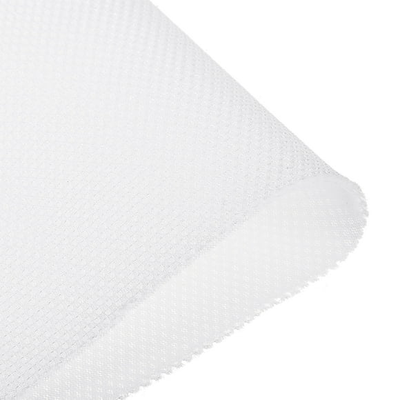 Haut-parleur Grill Tissu 0.5x1.45 Mètres 20x57 Pouces Polyester Fibre Stéréo Tissu Maille pour Réparation DIY Blanc