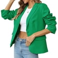 thumbnail image 4 of Womens Casual Blazers Long Sleeve Lapel Button Slim Work Office Blazer Jacket, 4 of 7