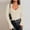 *Beige, variant on ClodeEU Long Sleeve Shirts for Women ,Knit V Neck Shirts ,Fall Fashion Tees Tops White,Womens Plus S