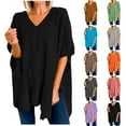 thumbnail image 2 of Utoimkio Cable Knit Oversized Short Sleeve Sweater Women's Soft Pullover Sweaters for Women, 2 of 7
