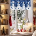 thumbnail image 3 of Valances for Windows Christmas Blue Snowman Rod Pocket Cafe Window Treatments Valance Curtains for Kitchen Bathroom Laundry Basement Windows 54"x18", 3 of 7