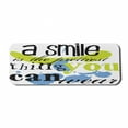 thumbnail image 1 of Saying Computer Mouse Pad, Smile is the Prettiest Thing You Can Wear Phrase with Color Splashes, Rectangle Non-Slip Rubber Mousepad Large, 31" x 12" Gaming Size, Apple Green Blue White, by Ambesonne, 1 of 2