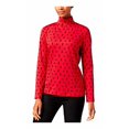 thumbnail image 1 of Karen Scott Blouse à Manches Courtes Imprimée pour Femmes Petite, Pull-Over, Rouge Amore, Très Petite Petite, 1 of 2