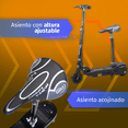 thumbnail image 2 of Scooter Patín Eléctrico Infantil Con Asiento Eco-Forte 120W 12km/h Negro AEIOU, 2 of 9