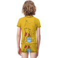 thumbnail image 3 of Winnie The Pooh Boys Two Piece Swimsuit Kids Swimwear Set Short Sleeve Bathing Suit Trunks And Shirt, 3 of 7
