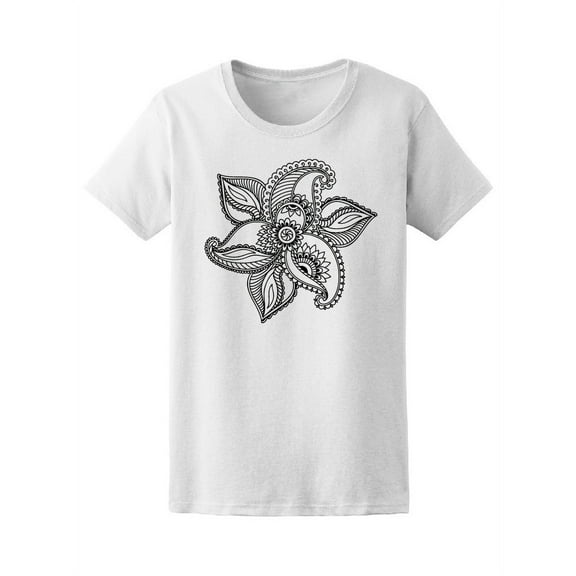 Cute Paisley Floral Mandala Tee Women's -Image by Shutterstock