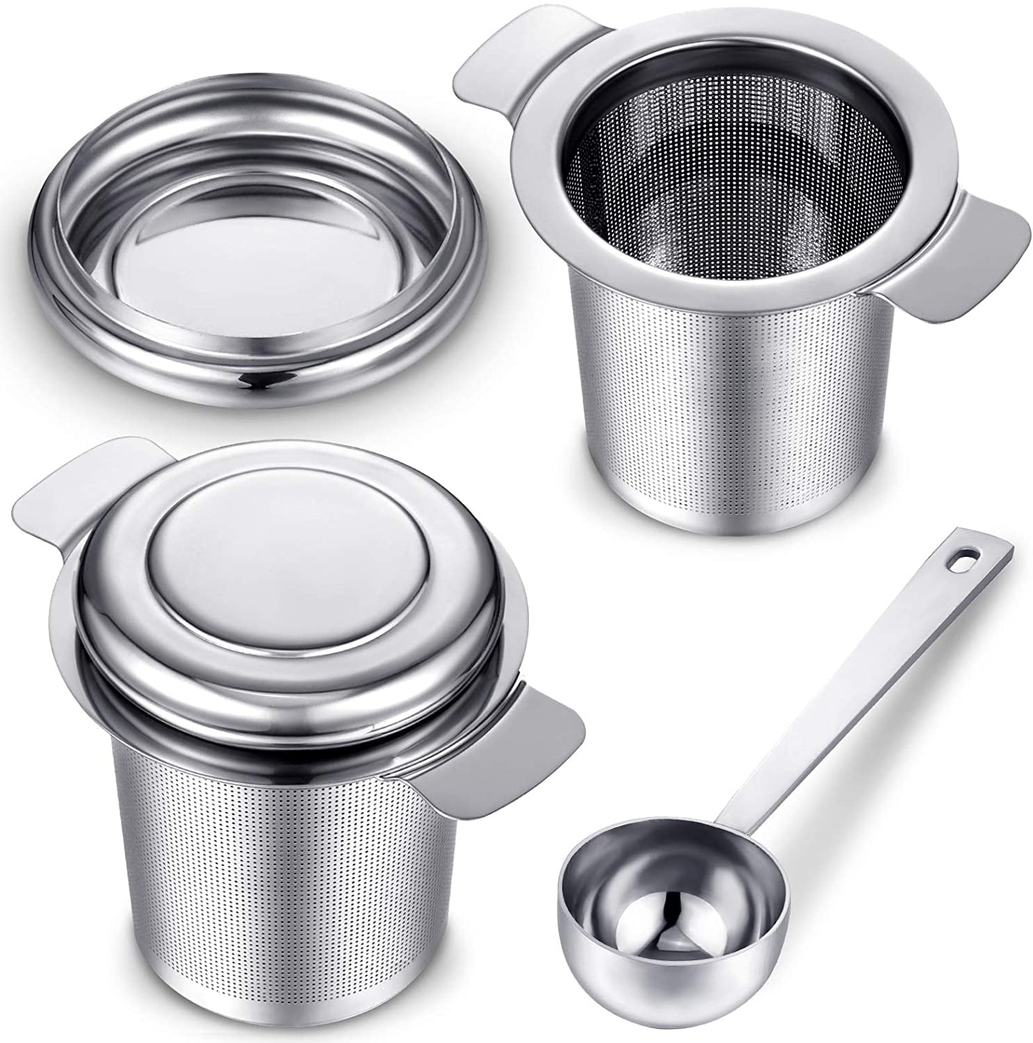 2 Pieces Classic Tea Infuser Loose Leaf Tea Infuser with Tea Scoop